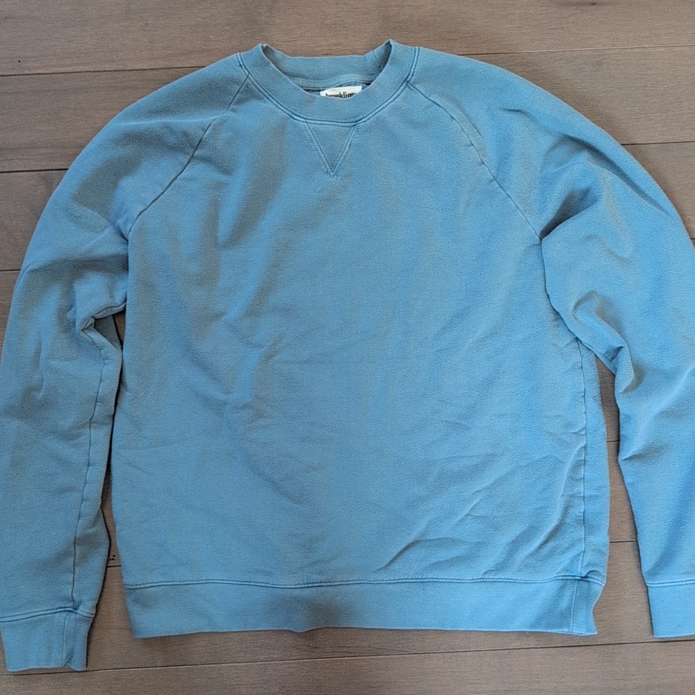 Brooklinen Women's M Willow Blue Sweatshirt - Picture 2 of 7